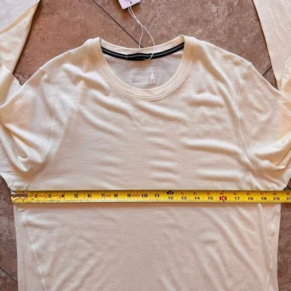Smartwool Merino Wool Long Sleeve Base Layer Top Cream Natural Womens 1X NWT - Picture 12 of 13